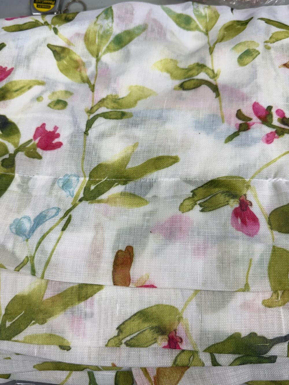Martha Stewart Kensington Garden Floral Curtain Panels 37x95 Set of 2